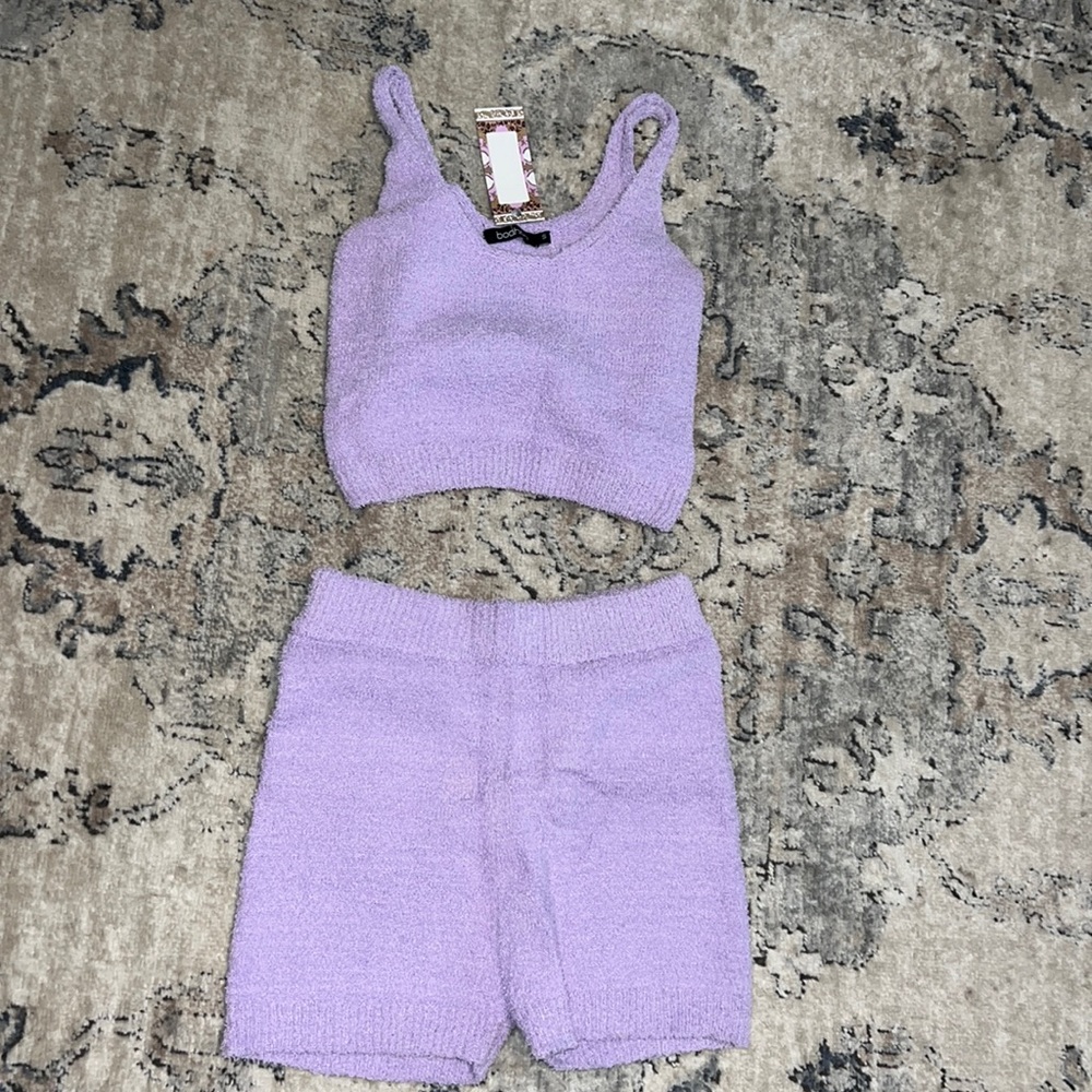 Cute Fluffy Short Set